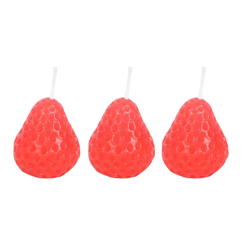 Something Different - Set of 3 Strawberry Shaped Figuurkaars - Rood